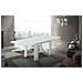 Tavolo Allungabile Otto, Consolle Ausiliare Da Cucina, Tavolo Allungabile, 100% Made In Italy, Cm 90x90h75, Bianco Lucido - Foto miniatura 1