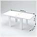 Tavolo Allungabile Otto, Consolle Ausiliare Da Cucina, Tavolo Allungabile, 100% Made In Italy, Cm 90x90h75, Bianco Lucido - Foto miniatura 3