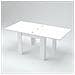 Tavolo Allungabile Otto, Consolle Ausiliare Da Cucina, Tavolo Allungabile, 100% Made In Italy, Cm 90x90h75, Bianco Lucido - Foto miniatura 4