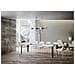 Tavolo Allungabile 90x140/244 Cm Karamay Telaio Antracite - Bianco Frassino - Foto miniatura 3