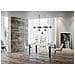Tavolo Allungabile 90x140/244 Cm Karamay Telaio Antracite - Bianco Frassino - Foto miniatura 4