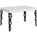 Tavolo Allungabile 90x140/244 Cm Karamay Telaio Antracite - Bianco Frassino - Foto miniatura 5