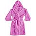 Accappatoio Con Cappuccio In Morbida Spugna Mod. Sophie Tinta Unita Vari Colori L Fucsia - Foto miniatura 1
