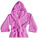 Accappatoio Con Cappuccio In Morbida Spugna Mod. Sophie Tinta Unita Vari Colori L Fucsia - Foto miniatura 3