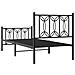 Giroletto Con Testiera E Pediera Metallo Nero 90x200 Cm - Foto miniatura 7