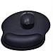 Tappetino Per Mouse In Pelle Con Poggiapolsi Per Ufficio E Gaming Black - Foto miniatura 1