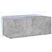 Mobile TV a Parete con Luci LED Grigio Cemento 80x35x31 cm - Foto miniatura 1