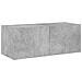 Mobile TV a Parete con Luci LED Grigio Cemento 80x35x31 cm - Foto miniatura 4