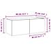 Mobile TV a Parete con Luci LED Grigio Cemento 80x35x31 cm - Foto miniatura 9