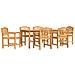 Set Da Pranzo Da Giardino 7 Pz In Legno Massello Di Teak - Foto miniatura 2