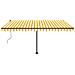 Lusso Casadino -  Tenda Da Sole Autoportante Automatica 450x350 Cm Gialla Bianca - Foto miniatura 3