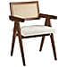 Set Di 2 Sedie Da Pranzo Ava Legno Marrone Scuro /beige - Foto miniatura 2