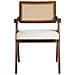 Set Di 2 Sedie Da Pranzo Ava Legno Marrone Scuro /beige - Foto miniatura 3
