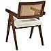 Set Di 2 Sedie Da Pranzo Ava Legno Marrone Scuro /beige - Foto miniatura 4