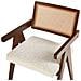 Set Di 2 Sedie Da Pranzo Ava Legno Marrone Scuro /beige - Foto miniatura 5