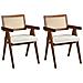 Set Di 2 Sedie Da Pranzo Ava Legno Marrone Scuro /beige - Foto miniatura 7