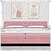 Testiera  con bottoni in cristallo, tufted, rosa, 200 cm, velluto - Foto miniatura 3
