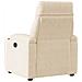 Poltrona Reclinabile Elettrica Beige in Tessuto di Microfibra - Foto miniatura 5