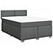 Giroletto a Molle con Materasso Grigio Scuro 140x200cm Tessuto - Foto miniatura 1