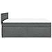 Giroletto a Molle con Materasso Grigio Scuro 140x200cm Tessuto - Foto miniatura 5