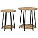 Set di 2 Tavolini  in Rovere Artigianale con Legno Ingegnerizzato e Metallo - Foto miniatura 1
