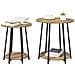 Set di 2 Tavolini  in Rovere Artigianale con Legno Ingegnerizzato e Metallo - Foto miniatura 3