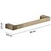 Portasalviette 35 Cm Da Muro In Ottone E Cromall Pi21-35 Serie Pirenei Oro Matt - Foto miniatura 2