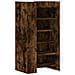 Scarpiera Rovere Fumo 52x37,5x100 cm in Legno Multistrato - Foto miniatura 1