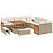 Set Divano da Giardino 13 pcs beige e panna 100 x 100 x 71 cm - Foto miniatura 1