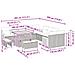 Set Divano da Giardino 13 pcs beige e panna 100 x 100 x 71 cm - Foto miniatura 9