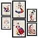 Set Di 6 Stampe Illustrazioni Ad Acquerello Di Alice Nel Paese Delle Meraviglie Tratte Da Fiabe, Film E Libri Classici Per Bambini A3 & A4 Senza Cornice - Foto miniatura 1