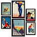 Set Di 6 Stampe Austria Illustrazioni A Colori Di Cartelloni Pubblicitari Turistici D'epoca Provenienti Da Tutto Il Mondo Design D'interni A3 & A4 Cornice Nera - Foto miniatura 1