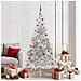 Albero di Natale artificiale con luci integrate Argento 210 cm - Foto miniatura 2