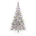 Albero di Natale artificiale con luci integrate Argento 210 cm - Foto miniatura 3