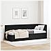 Cornice del letto ad angolo Nero 80 cm x 200 cm Tessuto - Foto miniatura 2