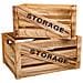 Set Cassetti In Legno 2 Pezzi 36x26x18 -31x21x16h Cm - Foto miniatura 1