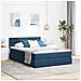 Letto con contenitore e materasso con testiera Blu 140 x 200 cm - Foto miniatura 2