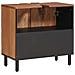 Armadio per Lavabo da Bagno con porta Marrone 62 x 33 x 58 cm - Foto miniatura 5