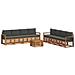 Set divani 9 pcs Naturale e Antracite Legno di Acacia Massello - Foto miniatura 1