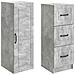Set di armadi 2 pcs Grigio Cemento 33 x 34,5 x 87 cm - Foto miniatura 3