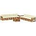 Set di divani da esterno con cuscino 9 pcs Naturale e Crema - Foto miniatura 1