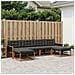 Set di divani da esterno con cuscino 6 pcs Naturale e Nero - Foto miniatura 2