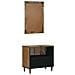 Set di mobili per il bagno Montaggio a parete 2 pcs Marrone - Foto miniatura 6
