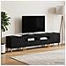 Mobile TV LED a 3 pezzi Nero Legno ingegnerizzato - Foto miniatura 3