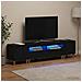 Mobile TV LED a 3 pezzi Nero Legno ingegnerizzato - Foto miniatura 7