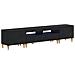 Mobile TV LED a 3 pezzi Nero Legno ingegnerizzato - Foto miniatura 1