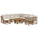 Set Divano da Giardino 12 pz Naturale e Bianco Crema polyrattan - Foto miniatura 1