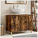 Armadio per Lavabo da Bagno DELFT Rovere Fumo 82 x 41 x 59 cm - Foto miniatura 2