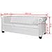 Set Divani Chesterfield a 2 e a 3 Posti in Pelle Artificiale Bianco - Foto miniatura 4