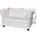 Set Divani Chesterfield a 2 e a 3 Posti in Pelle Artificiale Bianco - Foto miniatura 7